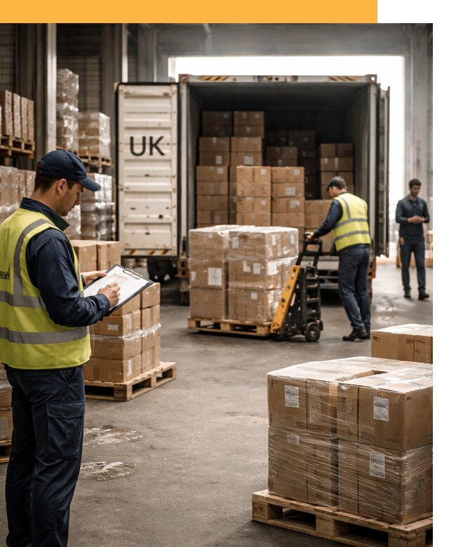 Доставка грузов из Великобритании с таможенным оформлением от 12740