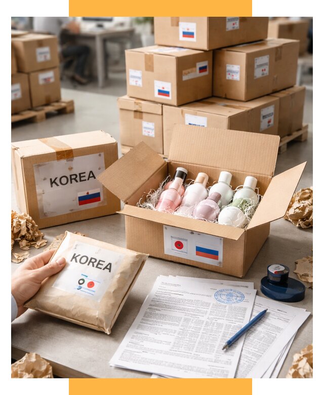 Доставка косметики из Кореи от 8663 р. под ключ | СетСервис-Скм
