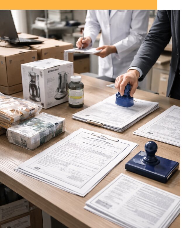 Сертификация импортных товаров от 12230 с таможенным сопровождением